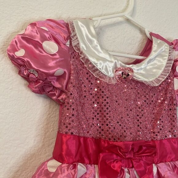 Disney Store Deluxe Pink Minnie Mouse Polka Dots Costume Girls 5 5T - Picture 3 of 5